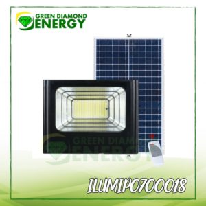 Reflector con panel solar para casa de campo